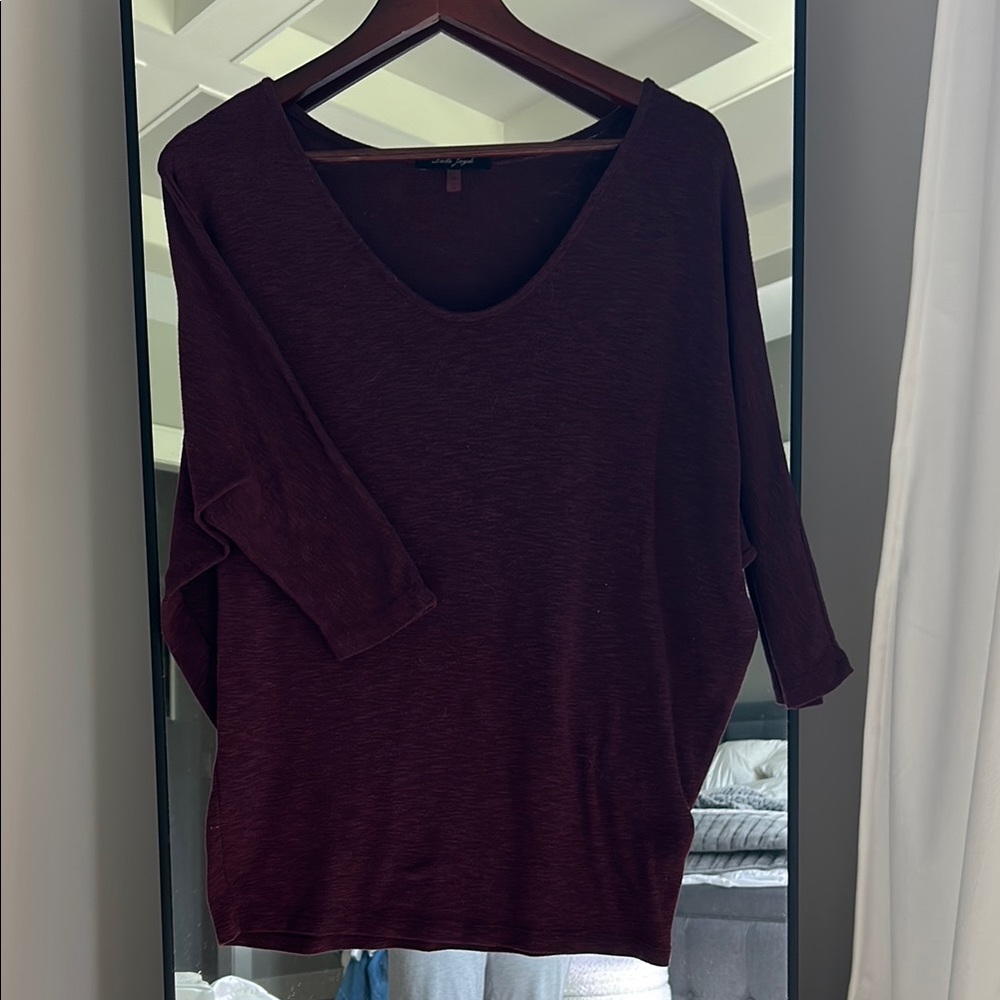 Laila Jayde Rich Plum Knit Top